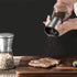 Salt and Pepper Grinder Set of 2, Premium Stainless Steel Spice Mill with Adjustable Coarseness, Ceramic Blades, Refillable Glass Body with 60Z ca...