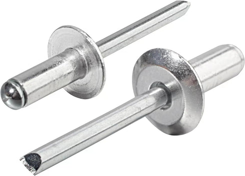Linkup 50pcs pack 1/4" x 5/8" Large flange Pop blind Rivets,Large Head aluminum rivets,6.4mm x 16mm pop rivets,Aluminum Body Steel Mandrel Rivets ...