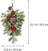 BESTOYARD Artificial 21.7in Christmas Teardrop Swag Pine and Pinecone Teardrop Door Swag Decoration for Holiday Wall Door Window Decor...