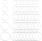 1 Box 5 Styles 100pcs Silver Earring Beading Hoops Round Beading Hoops Brass Linking Earrings Beading Hoop Findings for Jewelry Making Supplies DI...