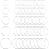 1 Box 5 Styles 100pcs Silver Earring Beading Hoops Round Beading Hoops Brass Linking Earrings Beading Hoop Findings for Jewelry Making Supplies DI...