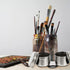 Stainless Steel Containers 2 Pcs Double Dipper Cup Stainless Steel Oil Painting Cup with Lid Large Mouth Double Clip Artist Paint Brush Washer Art...