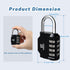 RESET-060 4 Digit Combination Lock Outdoor Padlock for School Gym Sports Locker Fence Toolbox Gate Suitcase Hasp Black...