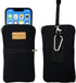 Men Women Phone Neoprene Shockproof Zippered Sleeve Case Bag Pouch with Carabiner, Neck Lanyard, Belt Loop Holster for iPhone 15/14 Pro Max, 15 Pl...