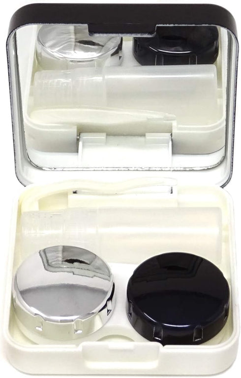Honbay Fashion Travel Contact Lens Case Kit Mini Contact Lens Box with Mirror (Black)...