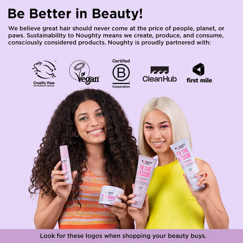 Noughty 97% Natural Wave Hello Curl Butter 3-in-1 Treatment, Moisturising Hair Mask, Leave-In Conditioner and Post Shampoo Conditioning Wash, Sulp...