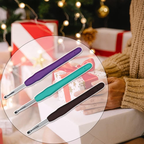 Crochet Hooks 5.0mm 5.5mm 6.0mm Crochet Needles QLRFFLJOY 3 pcs Crochet Hook Set DIY Yarn Weaving Tools for Knitting Gloves, Shoes, Bags, Hats, So...