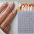 6 Sheets English Letters Nail Stickers for Nail Art Supplies 3D Self-Adhesive Gold White Laser Black Retro Letters Design Nail Art Stickers Alphab...