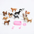ONEST 13 Pieces Mini Dog Figurines Playset Hand Painted Tiny Dogs Realistic Detailed Plastic Puppy Figures Toys for Kids Adults...