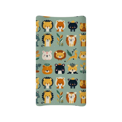 Jungle Animals Diaper Changing Pad Covers for Baby Boys Girl Lion Tiger Giraffe Changing Mat Cover Infant Newborn Changing Table Sheet Fitted 32”x...
