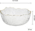 TOSSOW Glass Salad Bowl Irregular Shape Serving Bowls, 25 oz Pyrex Mixing Bowls for Kitchen Prep, Fruit, Snack, Dessert, and Candy Dishes or Nut B...