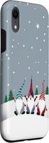 iPhone XR Christmas Gnomes Plaid Stripes Pattern Holidays Snow Winter Case...