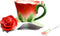 Beddinginn Pink Tea Cups and Saucers (Red)...
