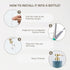 Stainless Steel Soap Brushed Nickel Dispenser Pump Replacement Bathrooom Countertop for Hand Wash &Soap, kitchen dish soap, syrup (Gold+Brushed Ni...