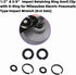 (6+6 Sets) 1/2” Impact Retaining Ring Friction Ring & 3/8” Impact Retaining Ring Friction Ring Anvil Clip with O-Ring for Milwaukee Electric Pneum...
