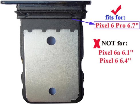 for Google Pixel 6 Pro 6.7" Sim Card Tray Slot Holder Replacement for Google Pixel 6 Pro 6.7" GLUOG G8VOU 2021,with Eject Pin (Pixel 6 Pro-Black)....