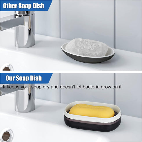 Travel Soap Box,soap Bar Holder Dish Container Case with Soap Bag & Silicone Band,Strong Sealing Leak Proof Portable,Best for Bathroom/Camping/Gym...