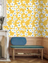 HAOKHOME 93391-1 Yellow Peel and Stick Wallpaper Floral Yellow/White/Blue Removable Wall Paper for Bedroom Bathroom Textured Stick on Contact Pape...