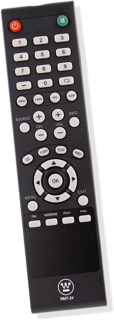 Westinghouse RMT-24 RMT24 Remote control for westinghouse DW39F1Y1 TV...