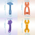 Fu Store 4 Pack Soft Silicone Teething Toys for Toddlers Infant Hammer Spanner Wrench Pliers Tools Shape Baby Teethers Relief Soothe Babies Gums S...
