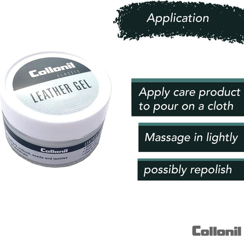 Collonil Leather Gel 2.02 Fl Oz – Leather Care for Smooth and Suede Leather– Dirt & Water-Repellent – Leather Conditioner & Leather Care for Furni...