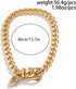 Versatile Unisex Chunky Cuban Link Choker Necklace,Silver/14K Gold Plated Bold Punk Style Thick Wide Chain Link Jewelry for Women and Men...