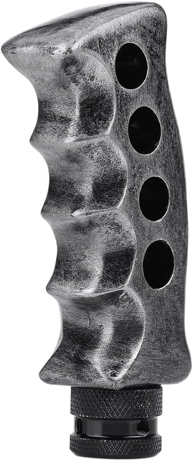 Gear Shift Knob, Universal Car Manual Stick Lever Handle Shifter Head Transmission Pistol Grip Gear Shifter Knob with 3 Adapters for Most Manual a...