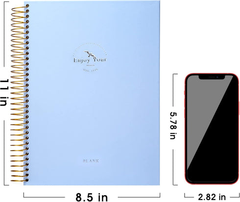 FLYING EAGLE Blank Paper Spiral notebook Journal 8.5 x 11 Blank Large Spiral Notebook 210 Pages Hardcover Spiral Notebook Sketchbook Sketch Book f...