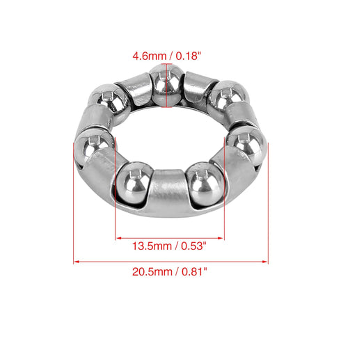 X AUTOHAUX 4pcs 20.5mm x 7 Ball Bearing Cages Crank Bearings Wheel Bearing Retainer for Bicycle...
