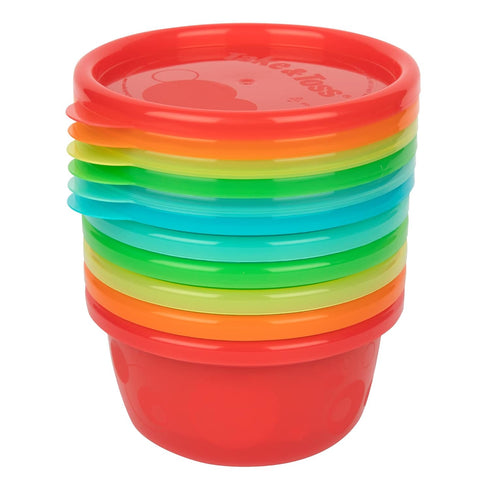 The First Years Take & Toss Toddler Bowls Set - Reusable Toddler Snack Cups - Toddler and Baby Snack Containers with Snap On Lids - Ages 9 Months ...