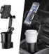 Ajxn 1 PC Car Cup Holder Phone Mount, Universal Adjustable Cup Holder Cradle, Universal Auto Cell Phone Stand, 2-in-1 Car Cup Phone Holder, for Mo...