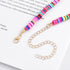 Fstrend Boho Heishi Surfer Choker Necklace Colorful Beads Vinyl Disc Lightweight Necklaces Summer Beach Puka Jewelry for Women and Girls...