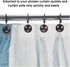 Rustproof Antique Decorative Shower Curtain Hooks, 12pcs Oil Rubbed Bronze Shower Curtain Ring Holders for Bathroom Shower Rods Curtains Home...