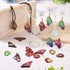 FASHEWELRY Resin Butterfly Wing Earring Making Kit 24pcs Fairy Wing Charms with Gold Foil & 20pcs Ear Hooks & 30pcs Jump Rings for Bohemia Drop Ea...