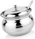 Rastogi Handicrafts Stainless Steel Small Pot Storage Capacity 200 ml Pot for Oil Ghee, salt, tea, coffee, spices, dry fruits, sugar (1) Size- Inc...