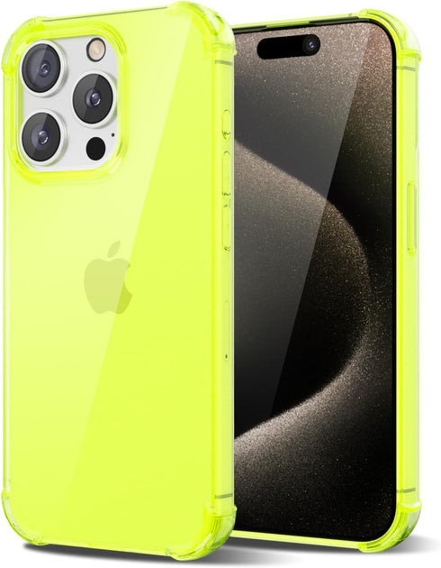 for iPhone 15 Pro Max Phone Case Clear, Transparent Crystal Thin Slim Flexible TPU Cover, Non-Yellowing Soft Silicone for Women Girl Cute, Protect...