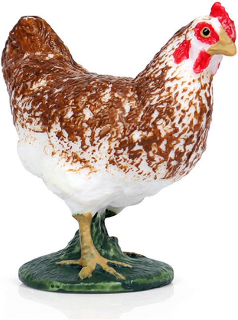 Farm Animals Figurines, 5 Piece Simulated Farm Chicken Animal Toy Statue Realistic Chicken Farm Animals Figurines Cake Topper Toy Set, Chicken Mod...