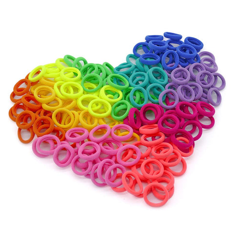 200 Pack Toddler Hair Ties, Baby Ponytail Holders, Seamless Cotton Baby Hair Bands, Elastic Hair Ties for Kids Toddler Girl (Multi-color, Diameter...