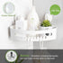 LUXEAR Corner Shower Caddy Suction Cup No-Drilling Removable Shower Caddy Basket Powerful Suction Bathroom Shower Shelf Waterproof & Rustproof Org...