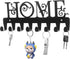 Key Holder with 8 Hooks and Black Glossy Finish Perfect for Entryway Key Organization Kitchen or House Decor Key Holder for Wall Key Rack Perfect ...