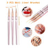 6PCS Nail Art Liner Brushes Set, UV Gel Acrylic Nail Art Drawing Painting Brushes Rose Gold Handle French Stripe Lines Painting Nail Pens...