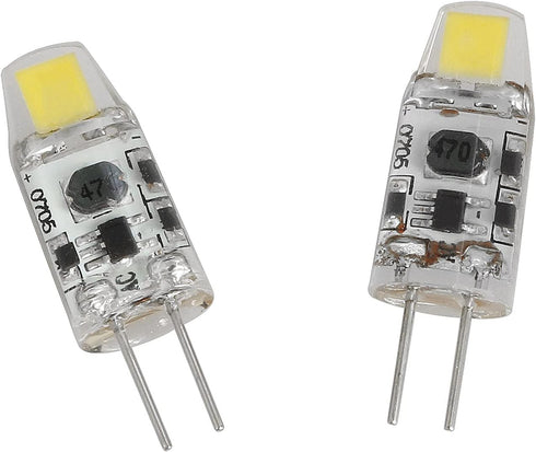 No Flicker LED G4 Bulb 2PCS AC/DC 12V 1.2W 2700K G4 Warm White Bi-Pin Base Dustproof Capsule Light Bulbs Replace 12V 10W Halogen Bulb...