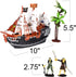 ArtCreativity 10 Inch Pirate Boat, Detailed Pirate Ship Toy Playset with 2 Pirate Action Figures & Tree, Fun Pirate Party Favor and Prize, Best Gi...