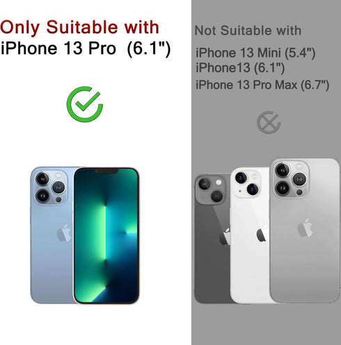 Ferilinso 3 Pack Screen Protector for iPhone 13 Pro with 2 Pack Tempered Glass Camera Lens Protector Phone Case Friendly Ultra Accessories Protect...