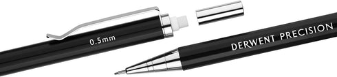 Derwent Mechanical Pencils 0.5, Metal Barrel, Precision, HB (2302428)...