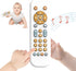 Baby TV Remote Control Toy with Music Sound and Light, Toddler Realistic Play TV Remote Toys Early Educational Learning Toy with 3 Language Musica...