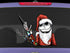 Jack Nightmare Santa Claus Waving Winter WiperTag USA Christmas with Decal attaches to rear vehicle wiper blade...