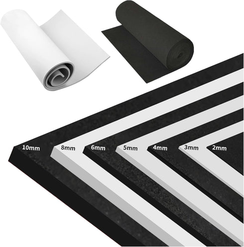 Zzrywuty EVA Foam Sheets for Crafts 2mm 59x13in, Black 95kg/m3 Ultra High Density Crafts Foam Roll for Cosplay (2mm Thin to 10mm Thick)...