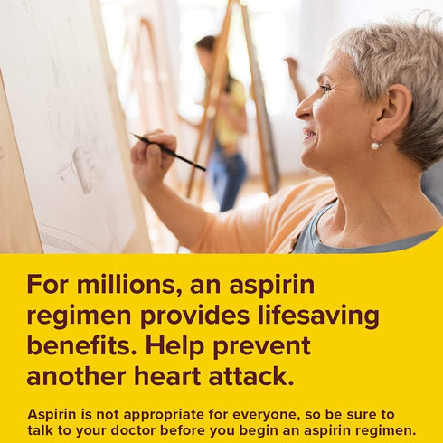 Bayer Aspirin Regimen , 81mg Enteric Coated Tablets, Pain Reliever/Fever Reducer, 120 Count...