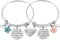 Friendship Bracelet Set of 2 for Best Friends, Best Friend Jewelry for 2 Teen Girls Bestie, Long Distance BFF Matching Heart Bangle for Valentines...